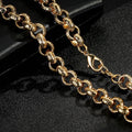 New 12mm Gold Diamond Cut Pattern Belcher Chain - 16 Inch