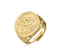 Gold St George Sovereign Ring-Rings-The Bling King-Bling King