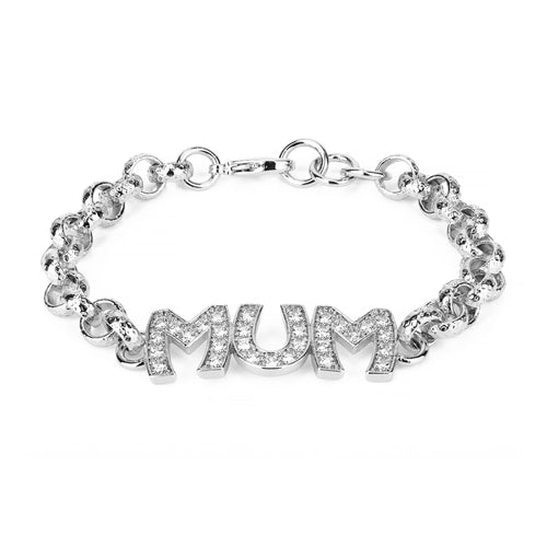 Silver Mum Belcher Bracelet