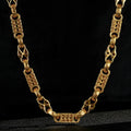 11mm Gold Stars and Bars Chain - 26 Inches