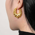 25mm Gold Gypsy Creole Hoop Earrings for Women