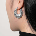 New 25mm Silver Oval Gypsy Creole Lightweight Earrings