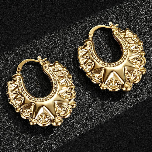 Premium 35mm Gold Round Gypsy Creole Earrings – Lightweight & Trendy