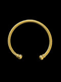 4mm Gold Twisted Torque Adjustable Bangle 6–6.5” Wrist 12g Classic Jewellery