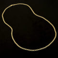 New 4mm Gold Diamond Cut Pattern Belcher Chain – 24 Inch