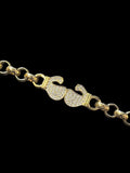 8mm Gold Boxing Belcher Bracelet with Stones – 6–6.5 Inches, 24g