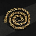 New Luxury Gold 12mm 3D Tulip Chain with Albert Clasp