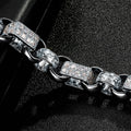 New 13mm Silver-Filled Gypsy Belcher Bracelet with Albert Clasp - 8 Inch