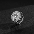 New Silver St George Dragon Slayer Sovereign Adjustable Ring
