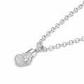 Silver Filled | Boxing Glove Pendant Necklace | 22" Cuban Chain For Men Women's