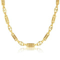 11mm Gold Stars and Bars Chain - 26 Inches