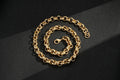 New High Quality 12mm Gold Diamond Cut Pattern Belcher Chain