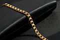 New 6mm Gold Cuban Curb Bracelet - 8 Inches
