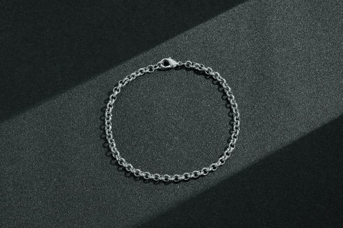 New 4mm Silver Diamond Cut Pattern Belcher Bracelet – 8 Inch