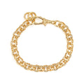 10mm Gold Heart Hollow Link Bracelet – Fits 7.5–8” Wrist – 27g