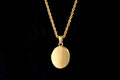 Gold Locket Pendant Necklace 20” Rope Chain 2.5mm Jewellery Gift