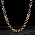 Luxury 10mm Gold Alternate Pattern Belcher Chain with Albert Clasp