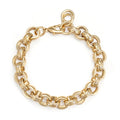 New Luxury 12mm Gold Filled & Bonded Alternate Crystal Pattern Belcher Bracelet - Durable