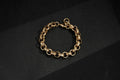 New Luxury 12mm Gold Filled & Bonded Alternate Crystal Pattern Belcher Bracelet - Durable