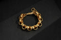 Gold 20mm 8 Inch Ornate Belcher Bracelet