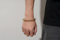 New Luxury 12mm Gold Filled & Bonded Alternate Crystal Pattern Belcher Bracelet - Durable