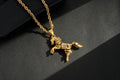 New 5mm Gold Moveable Horse Pendant with 24-Inch Premium Rope Chain – 74g