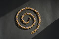 New 10mm Women's Two-Tone Gold & Silver Pink Gypsy Link Chain – 24 Inches