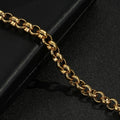 New Luxury Kids or Womans 8mm Gold Filled & Bonded Diamond Cut Pattern Belcher Bracelet - Durable