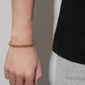 New Luxury Kids or Womans 8mm Gold Filled & Bonded Diamond Cut Pattern Belcher Bracelet - Durable