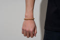 New 9mm Gold Lined Pattern Belcher Bracelet - 8 Inches