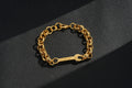 12mm Gold Filled Bonded Spanner Belcher Bracelet - 7.5/8 Inches