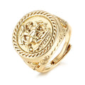 New Gold St George Dragon Slayer Sovereign Adjustable Ring