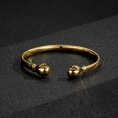 New Luxury Gold Boxing Glove Torque Bangle / Bracelet