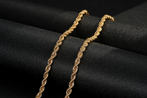 Classic 5mm 9ct Gold Filled Rope Chain Necklace