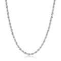 Classic 5mm Silver Rope Chain Necklace