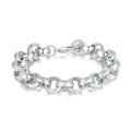 Luxury Silver 15mm Alternate Ornate Belcher Bracelet