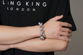 Luxury XXL Silver 20mm Ornate Belcher Bracelet with Albert Clasp