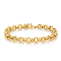 8mm Gold Belcher Bracelet – Classic 8 Inches, Smooth Pattern