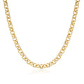 8mm Gold Belcher Chain Necklace 24 Inches Classic Smooth Pattern