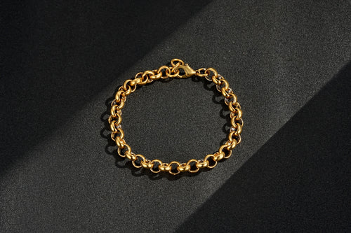 8mm Gold Belcher Bracelet – Classic 8 Inches, Smooth Pattern