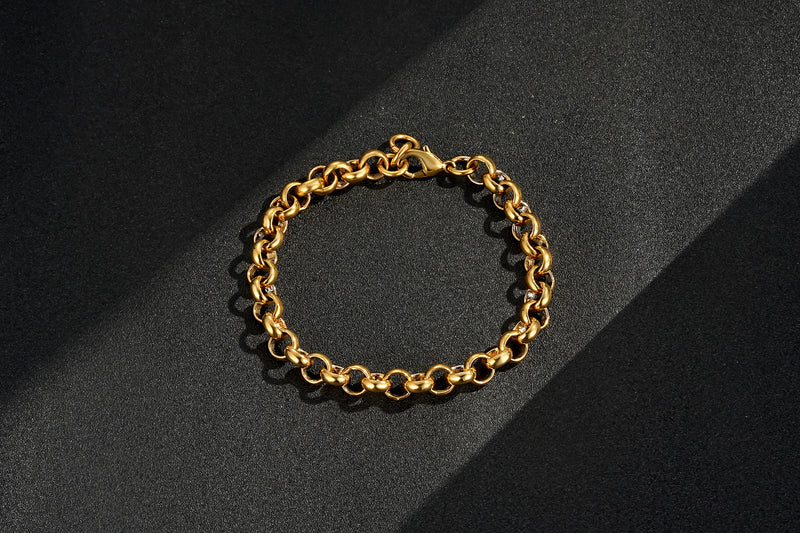8mm Gold Belcher Bracelet – Classic 8 Inches, Smooth Pattern