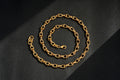 Gold Stirrup & Buckle Link Chain Necklace 24” Welded Equestrian Style 62g Heavy