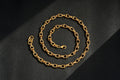 Gold Stirrup & Buckle Link Chain Necklace 24” Welded Equestrian Style 62g Heavy