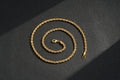 New 4mm Solid Gold Rope Chain – Bold Twisted Design for Men & Women | Available in 20 & 24 Inches