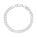 New 6mm Silver Cuban Curb Bracelet – High Polish Finish – 8 Inch | Classic Men's & Women's Wrist Bracelet