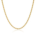 New 4mm Solid Gold Rope Chain – Bold Twisted Design for Men & Women | Available in 20 & 24 Inches