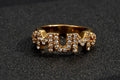 New Gold Filled Mum Heart Ring with Stones Sizes (O, Q, T) Adjustable