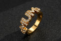 New Gold Filled Mum Heart Ring with Stones Sizes (O, Q, T) Adjustable