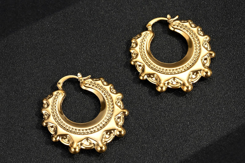 New Round Gypsy Creole Earrings - Available in 20mm & 40mm