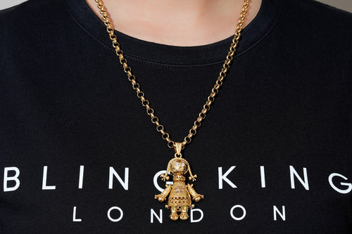 New Gold Filled & Bonded Rag Doll Pendant 5.5mm Gold Smooth Belcher Chain